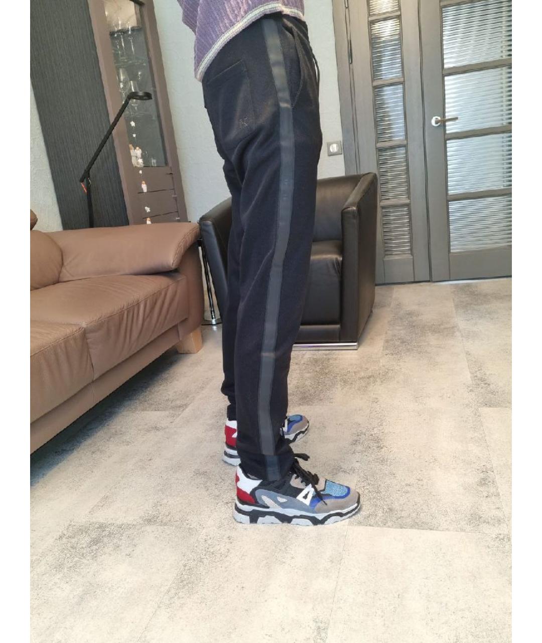 THE KOOPLES Черные хлопко-эластановые повседневные брюки, фото 6