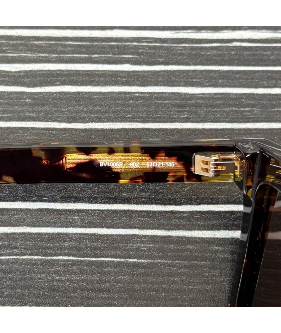 BOTTEGA VENETA Коричневые пластиковые солнцезащитные очки, фото 3