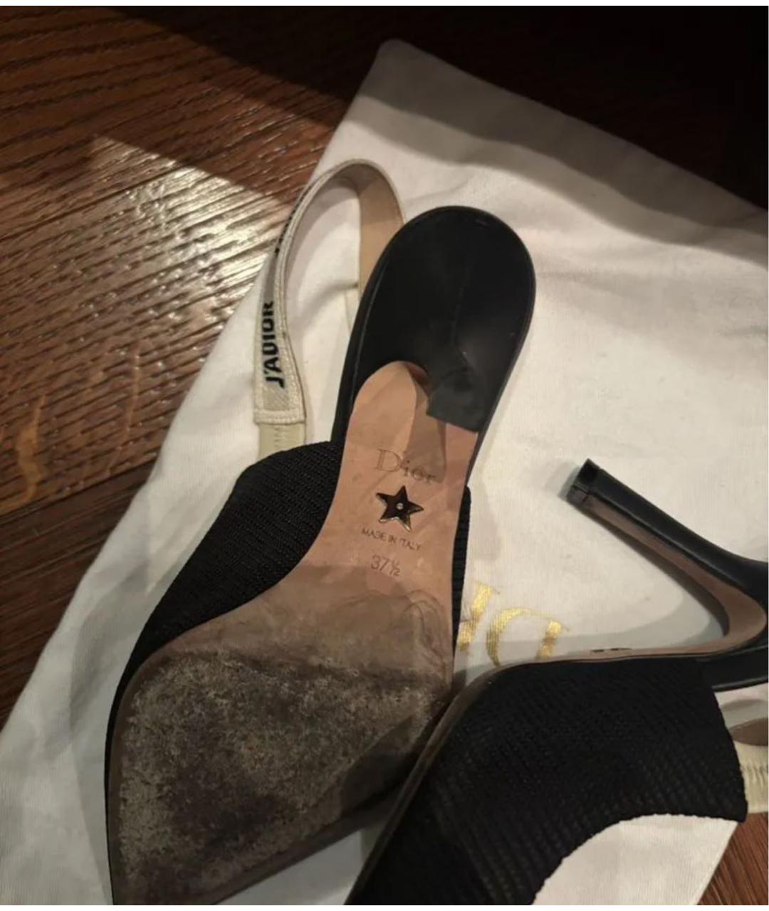 CHRISTIAN DIOR Черные босоножки, фото 5