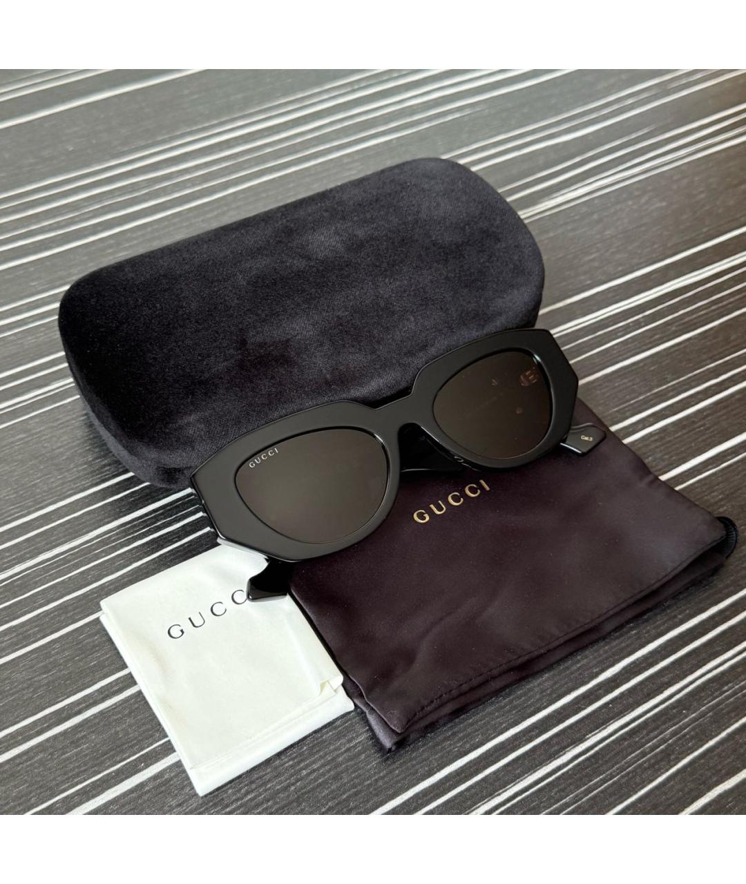 GUCCI Черные пластиковые солнцезащитные очки, фото 5