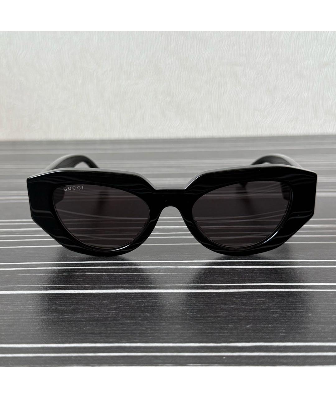 GUCCI Черные пластиковые солнцезащитные очки, фото 6