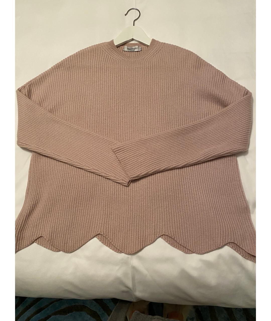 VALENTINO Розовый шерстяной джемпер / свитер, фото 4