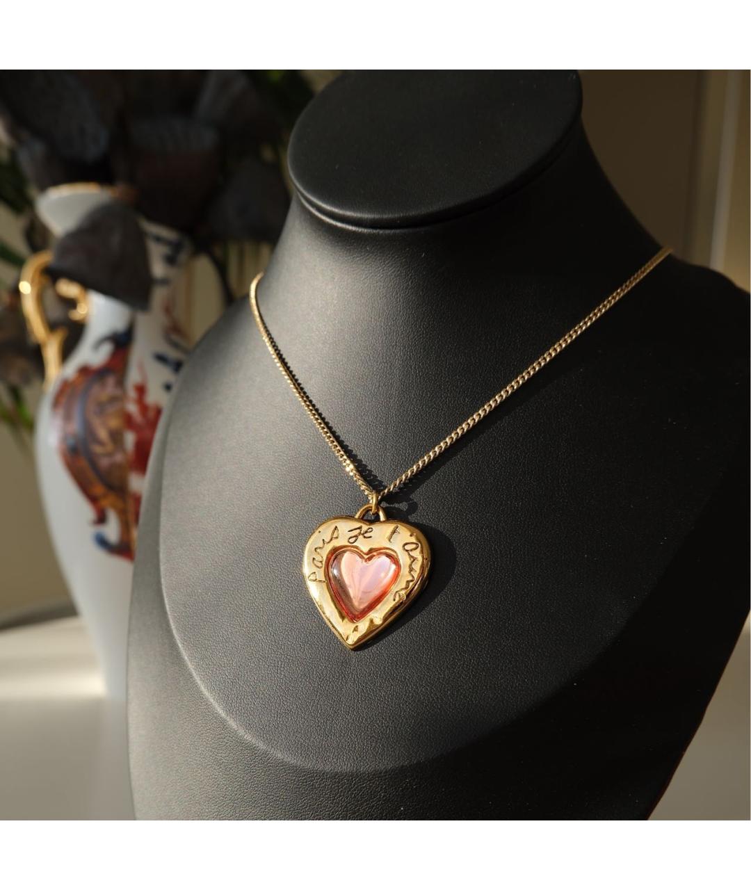 SAINT LAURENT Золотое позолоченное колье, фото 2