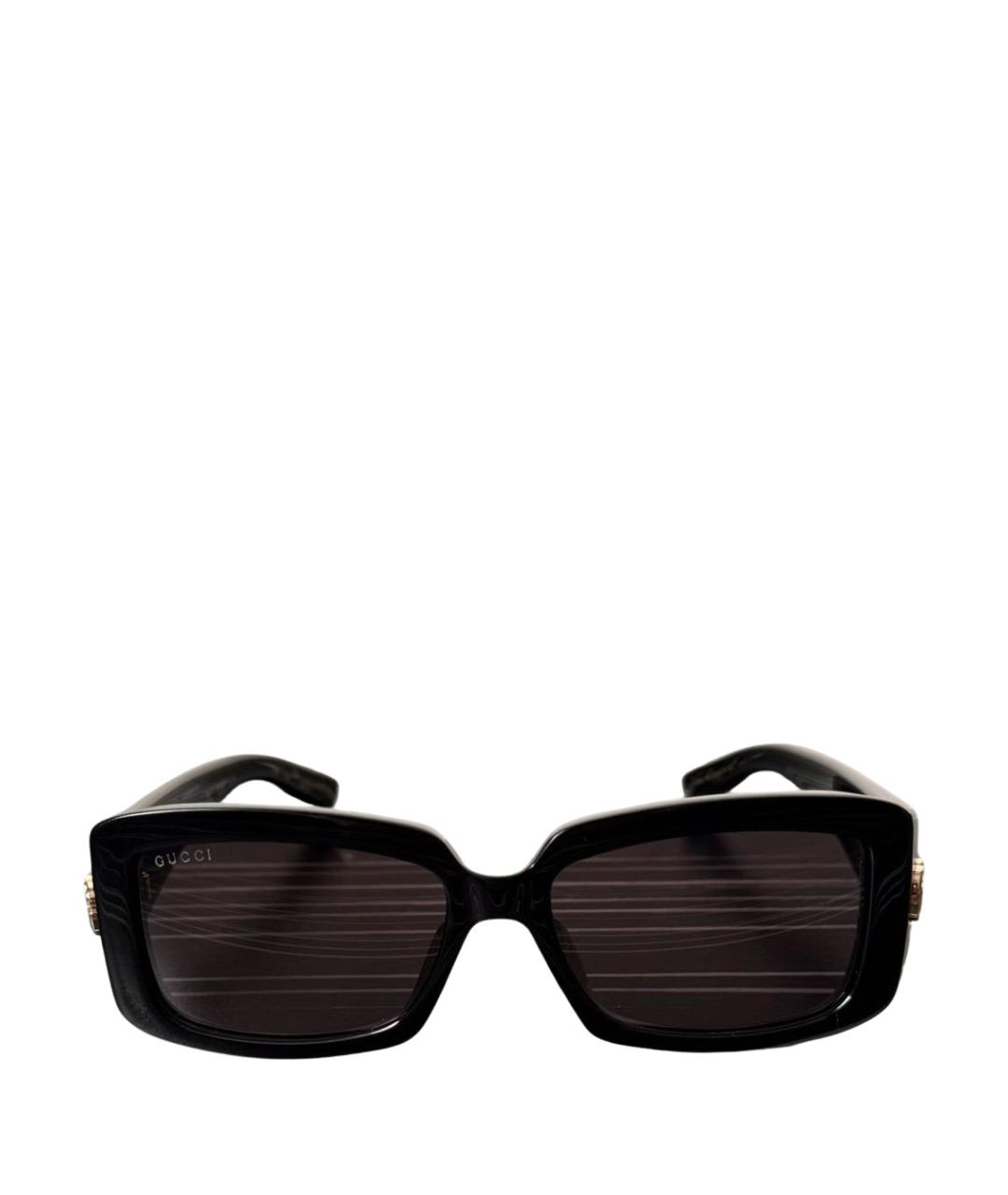 GUCCI Черные пластиковые солнцезащитные очки, фото 1