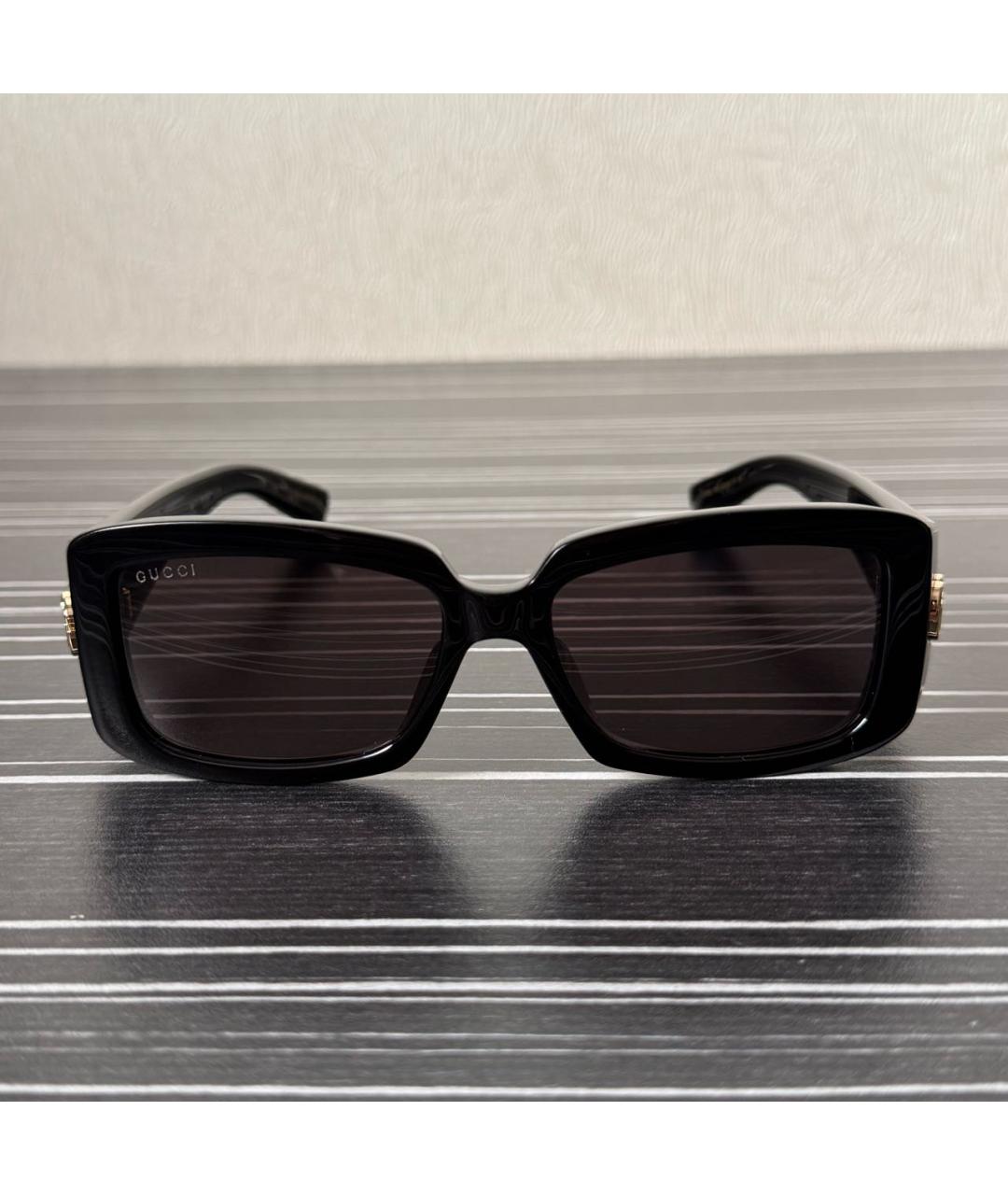 GUCCI Черные пластиковые солнцезащитные очки, фото 8