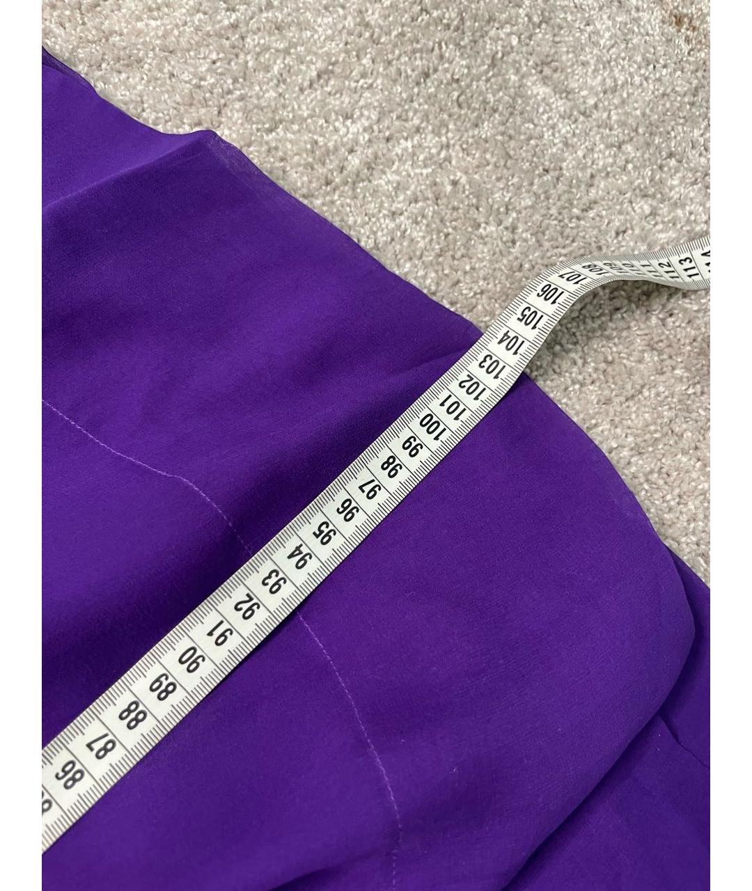 DOLCE&GABBANA Фиолетовое шифоновое коктейльное платье, фото 4