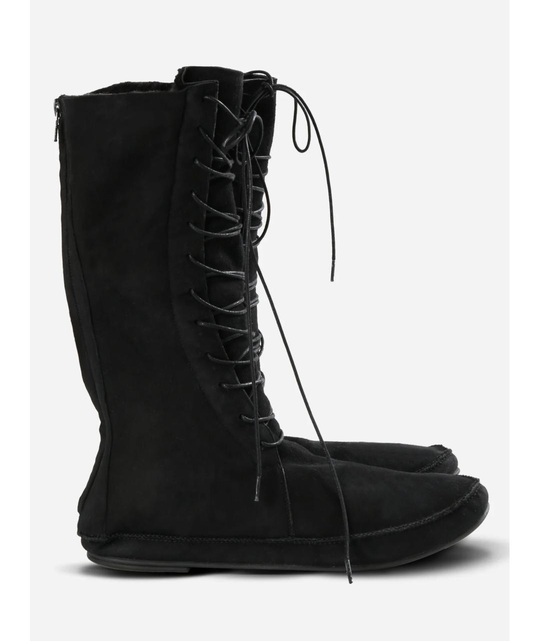 THE ROW Черные замшевые сапоги, фото 7