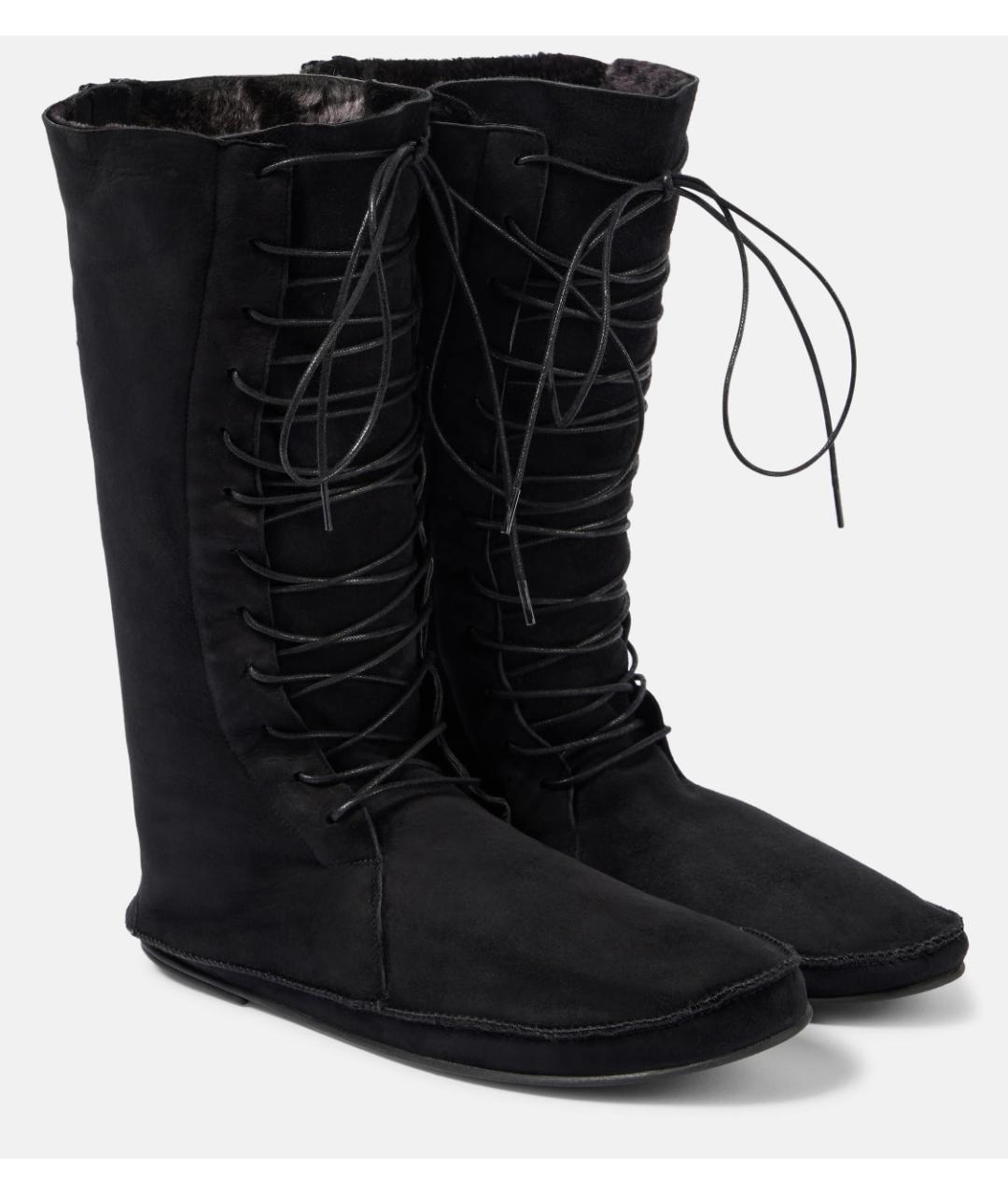 THE ROW Черные замшевые сапоги, фото 2