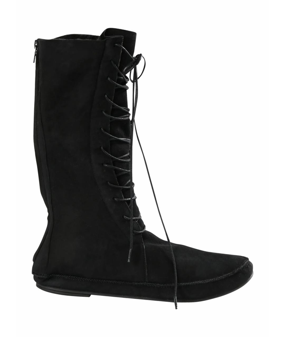 THE ROW Черные замшевые сапоги, фото 1