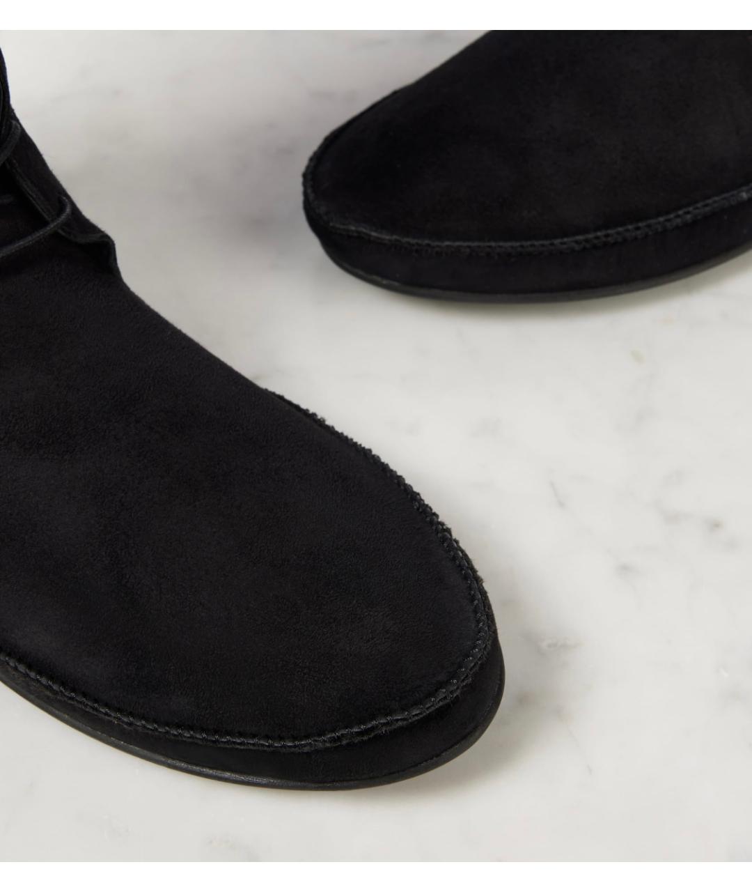 THE ROW Черные замшевые сапоги, фото 6