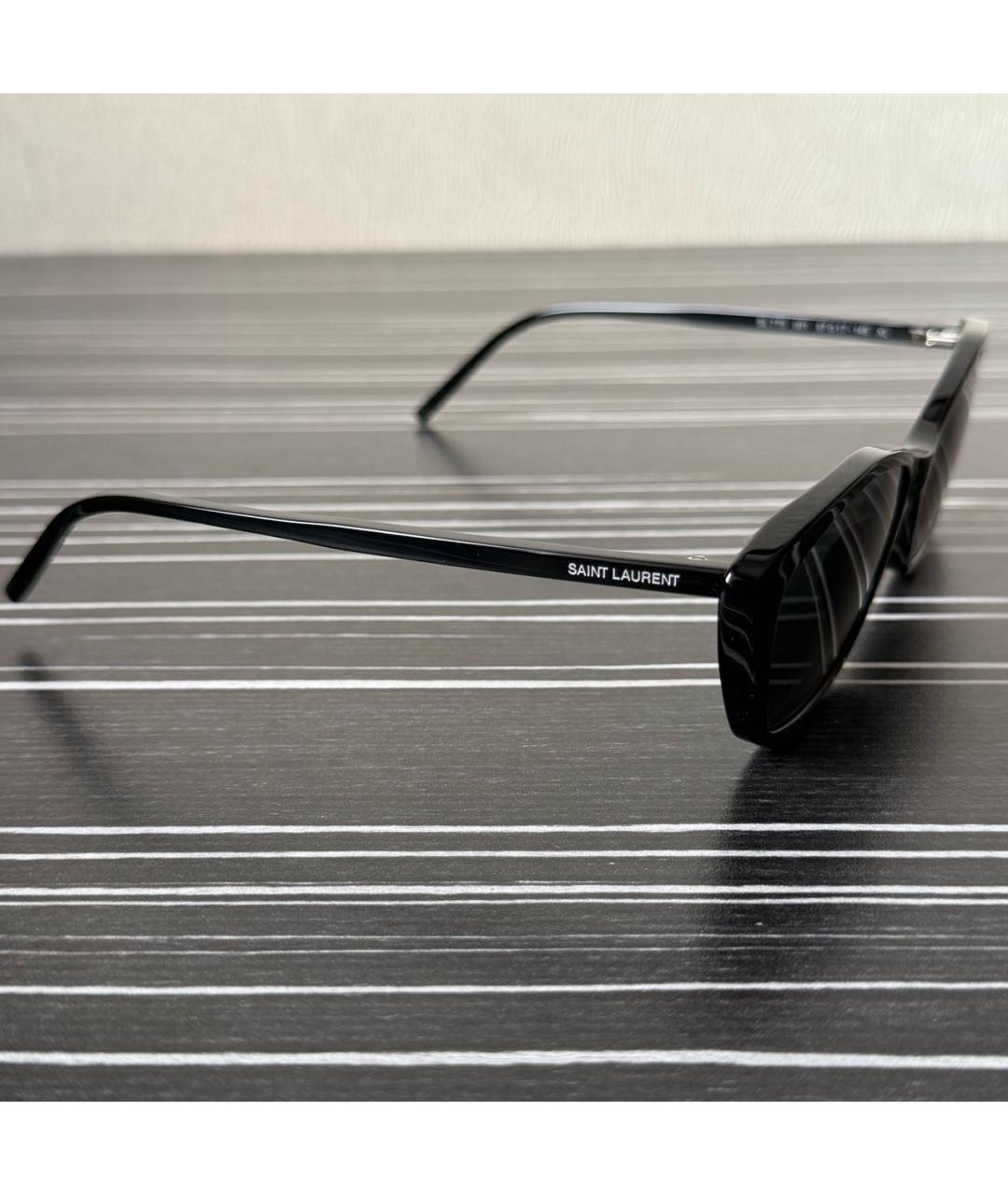 SAINT LAURENT Черные пластиковые солнцезащитные очки, фото 3