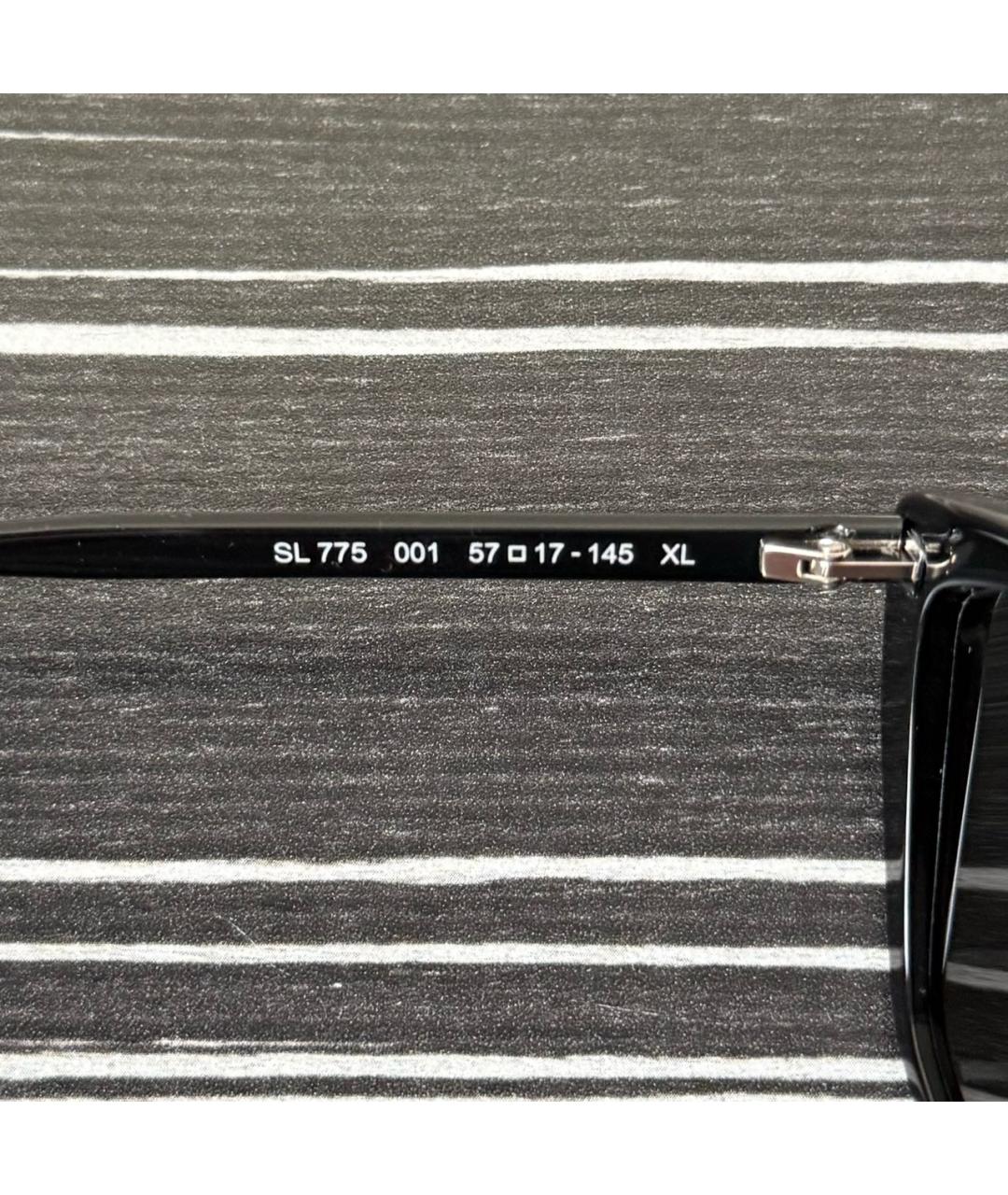 SAINT LAURENT Черные пластиковые солнцезащитные очки, фото 2