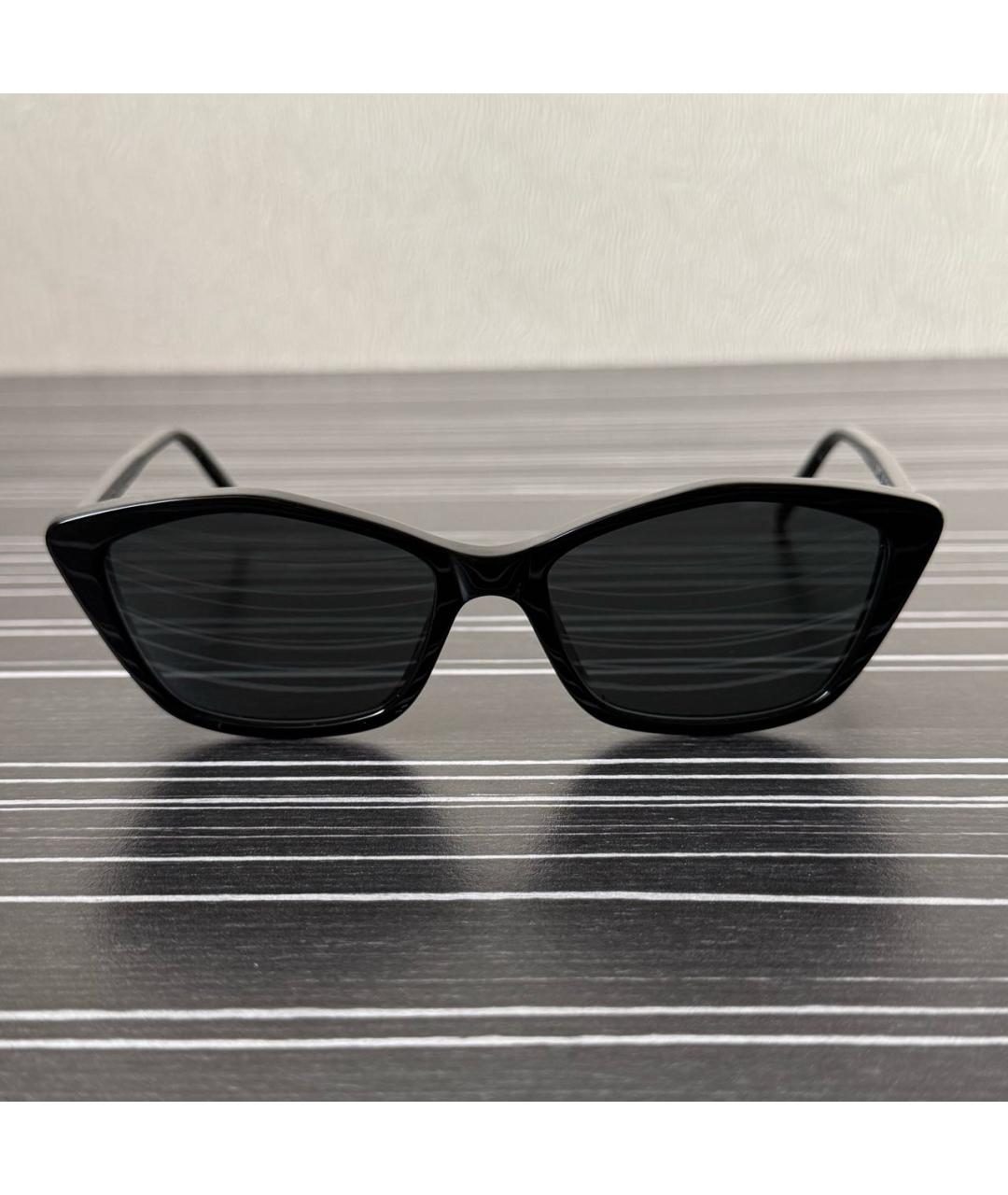 SAINT LAURENT Черные пластиковые солнцезащитные очки, фото 5