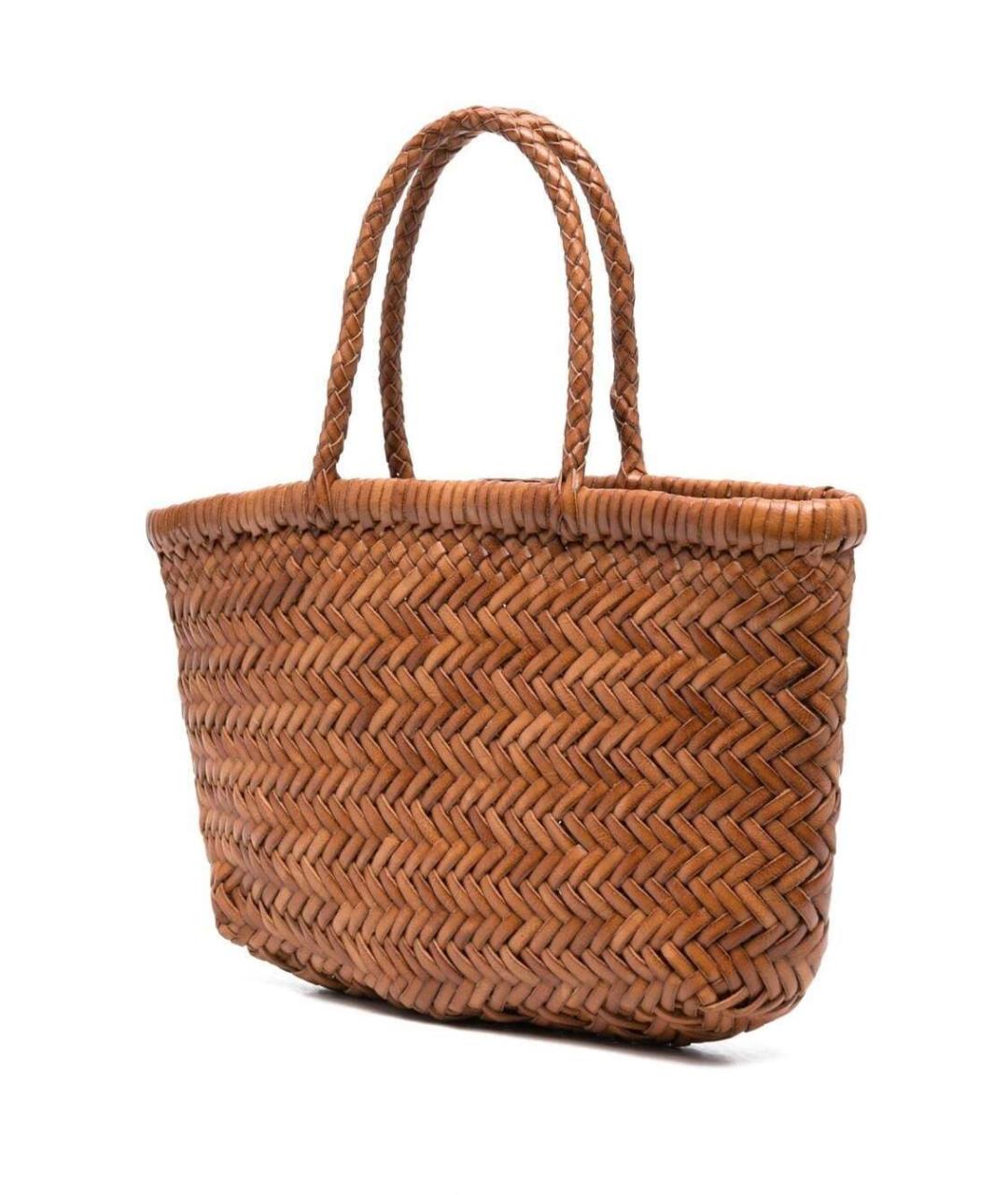 Dragon Diffusion Коричневая кожаная сумка тоут, фото 2