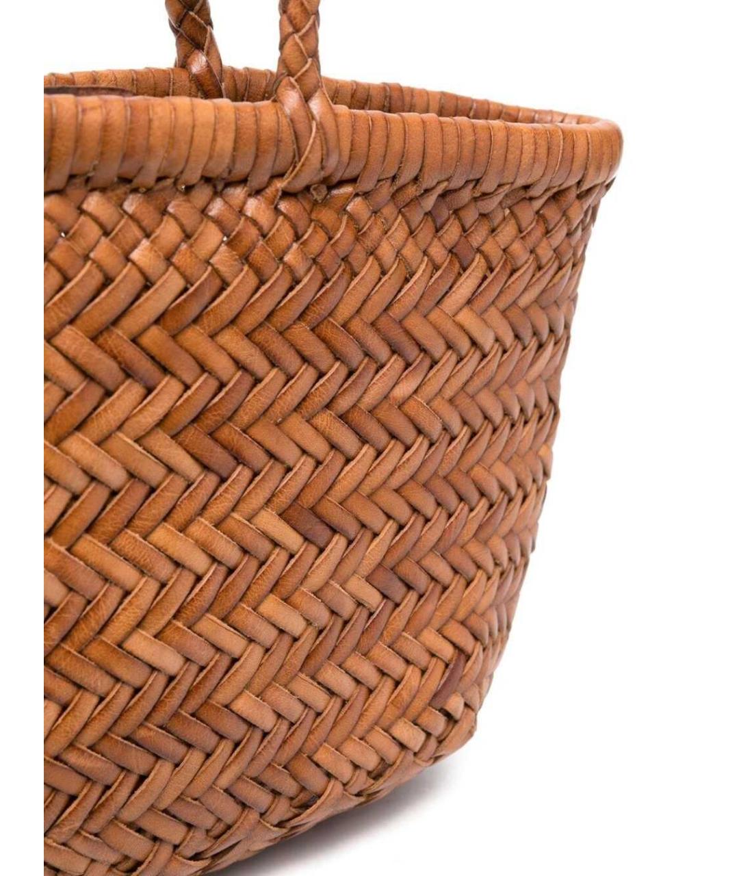 Dragon Diffusion Коричневая кожаная сумка тоут, фото 4