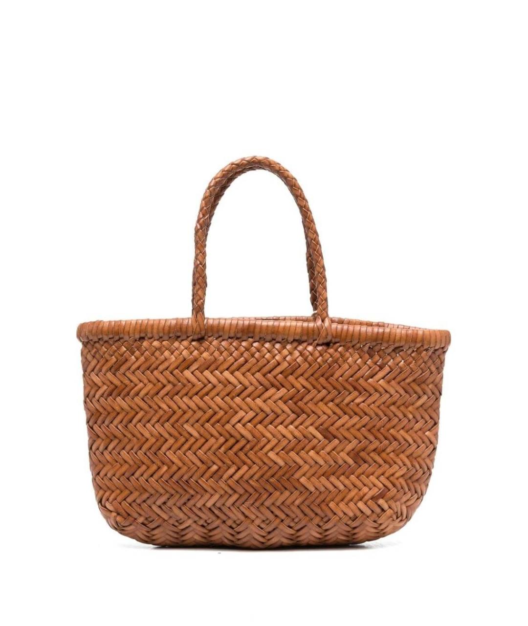 Dragon Diffusion Коричневая кожаная сумка тоут, фото 1