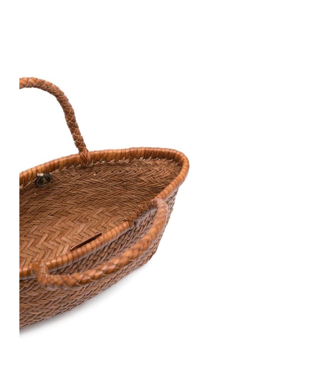 Dragon Diffusion Коричневая кожаная сумка тоут, фото 3