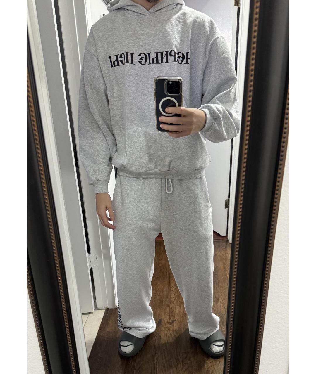 YEEZY Серые повседневные брюки, фото 3