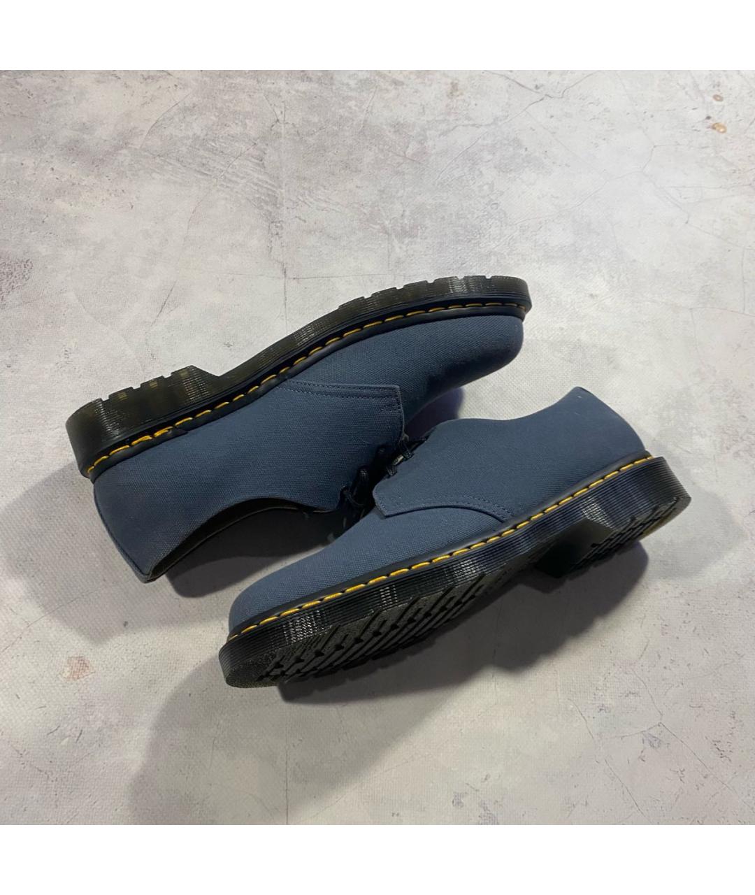 DR. MARTENS Синие текстильные низкие ботинки, фото 3