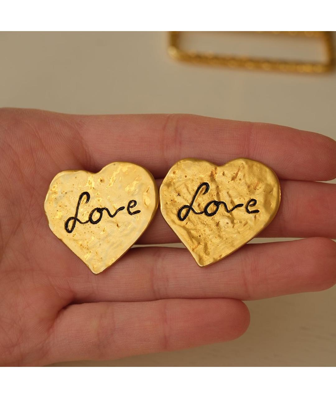 SAINT LAURENT Золотые металлические клипсы, фото 2