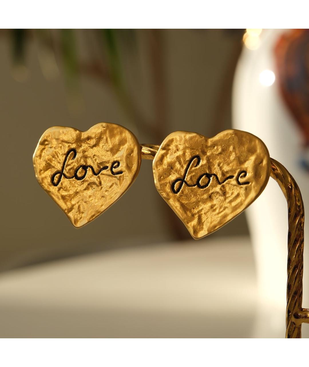 SAINT LAURENT Золотые металлические клипсы, фото 3