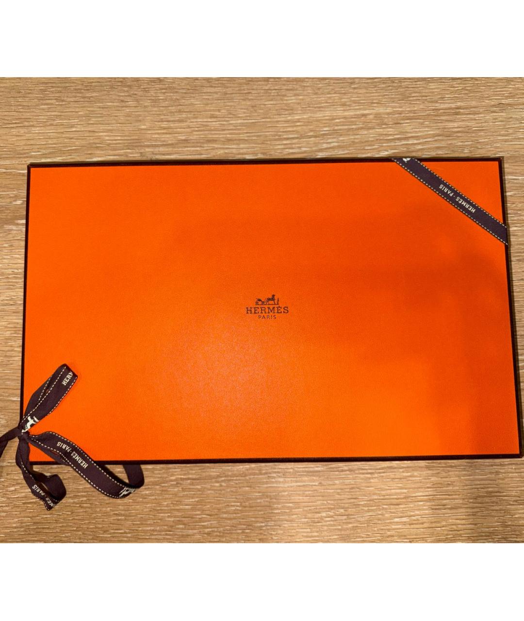 HERMES Синий шелковый платок, фото 4