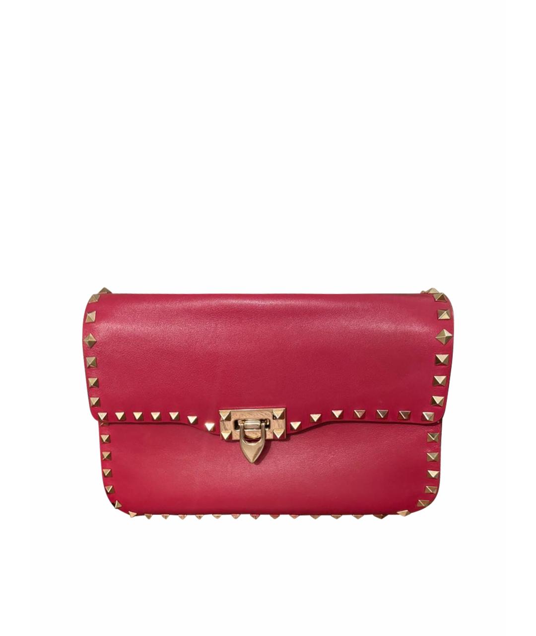 VALENTINO Бордовая кожаная сумка через плечо, фото 1