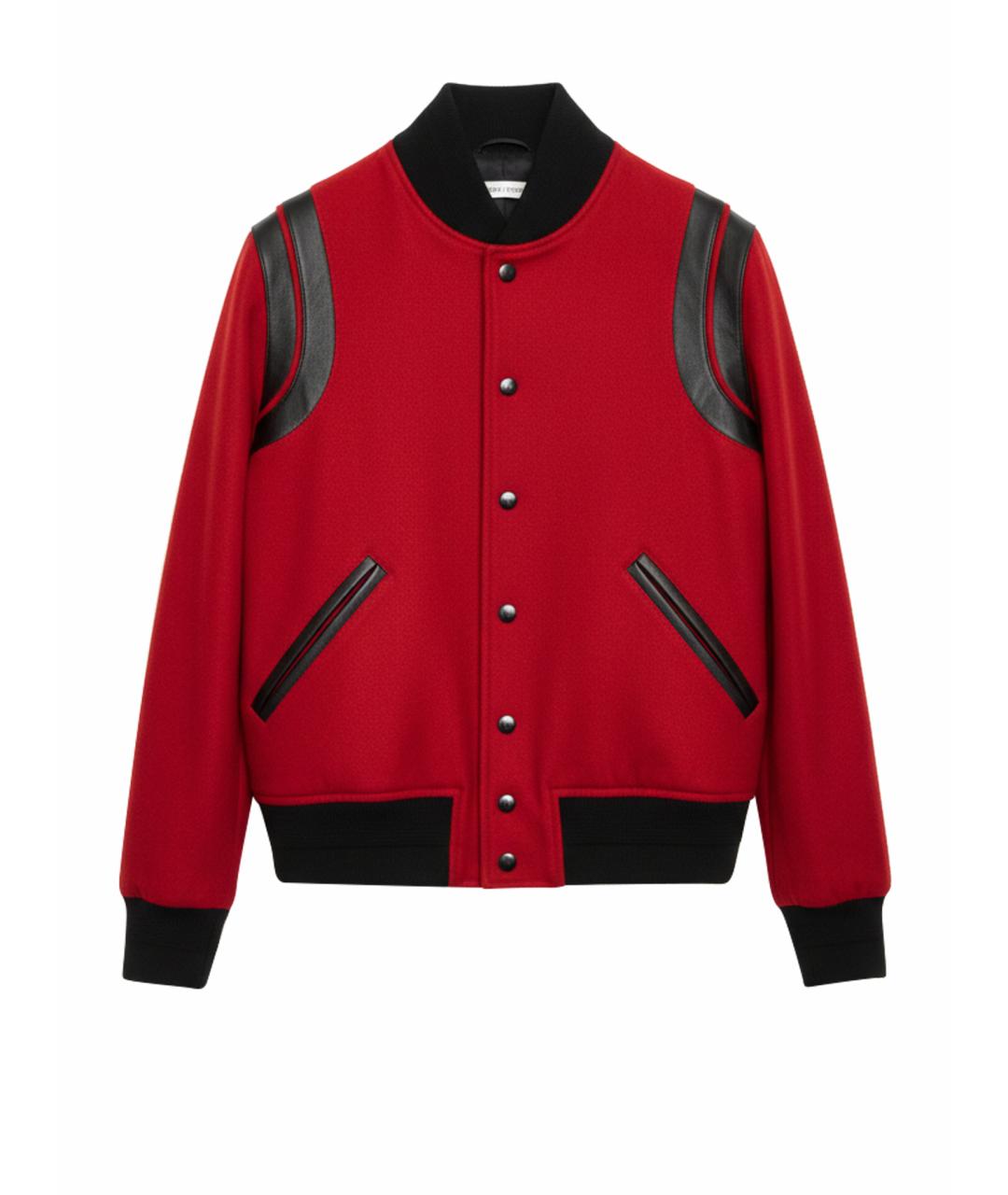 SAINT LAURENT Красная хлопковая куртка, фото 1