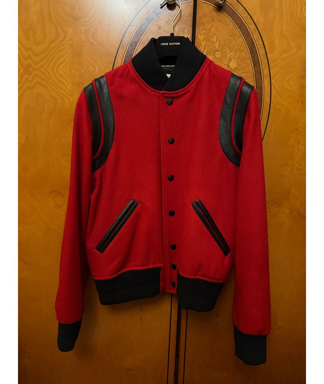 SAINT LAURENT Красная хлопковая куртка, фото 4