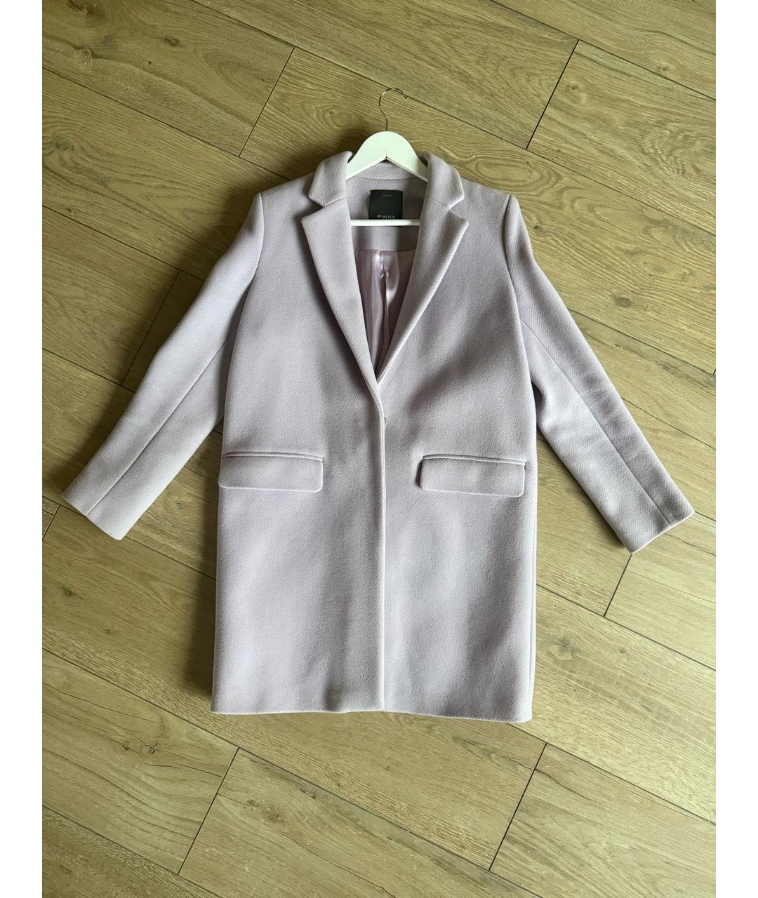 PINKO Фиолетовое шерстяное пальто, фото 3