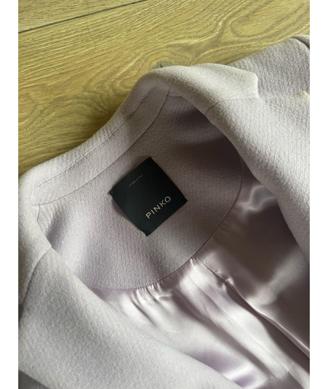 PINKO Фиолетовое шерстяное пальто, фото 2