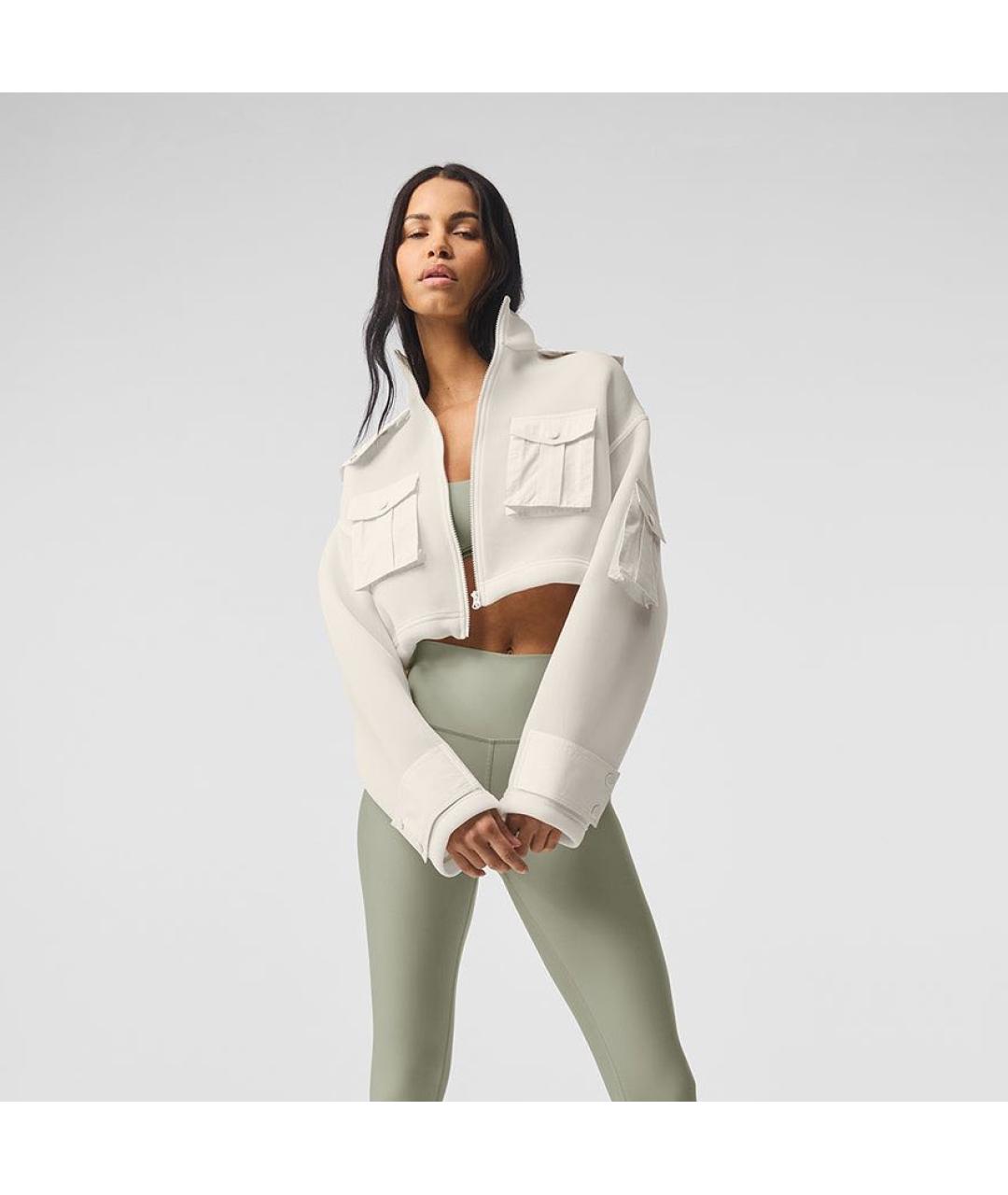 ALO YOGA Белая куртка, фото 4