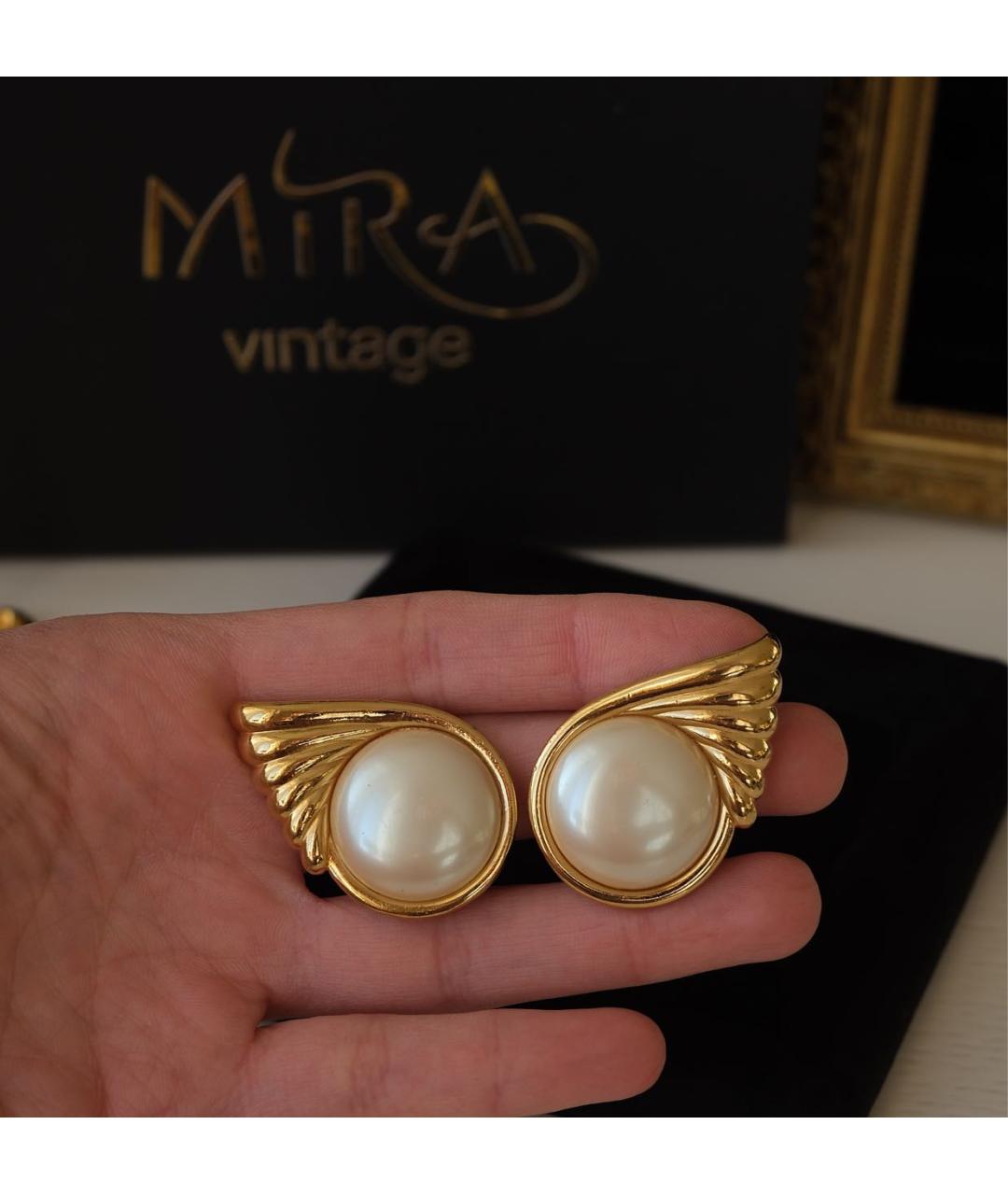 SAINT LAURENT Золотые металлические клипсы, фото 2