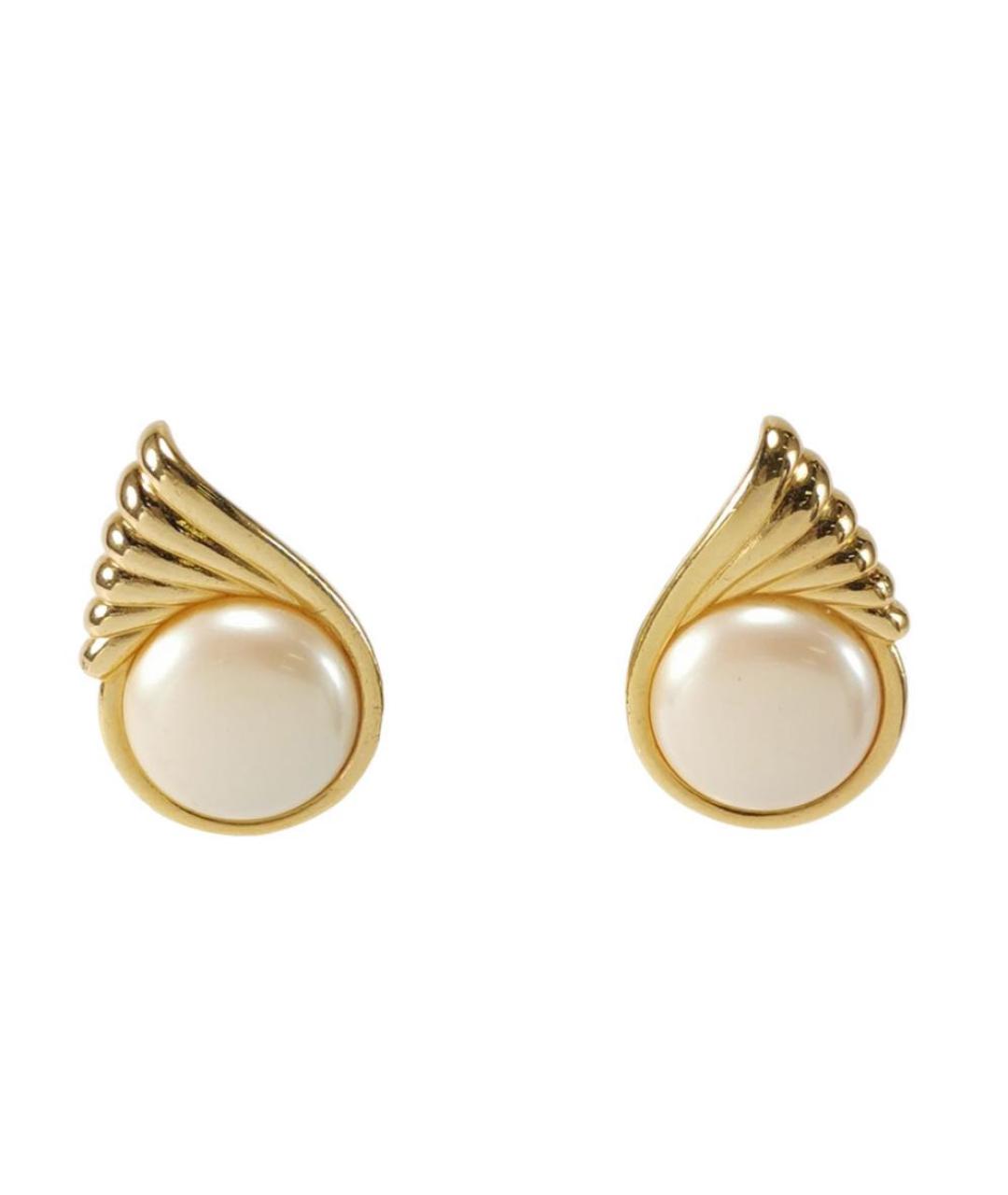 SAINT LAURENT Золотые металлические клипсы, фото 1