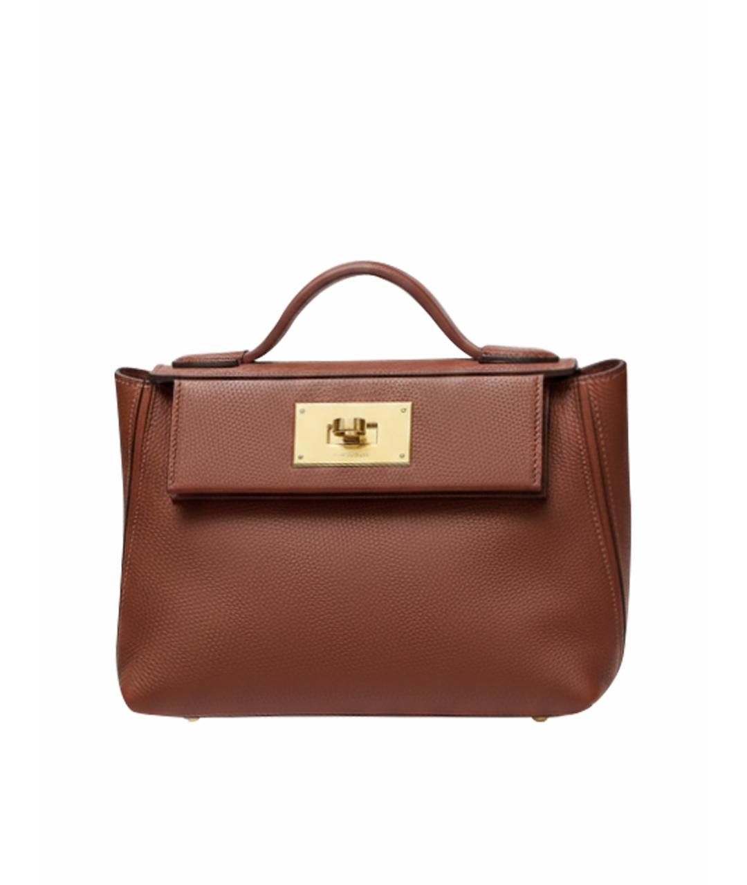 HERMES Бордовая кожаная сумка через плечо, фото 1