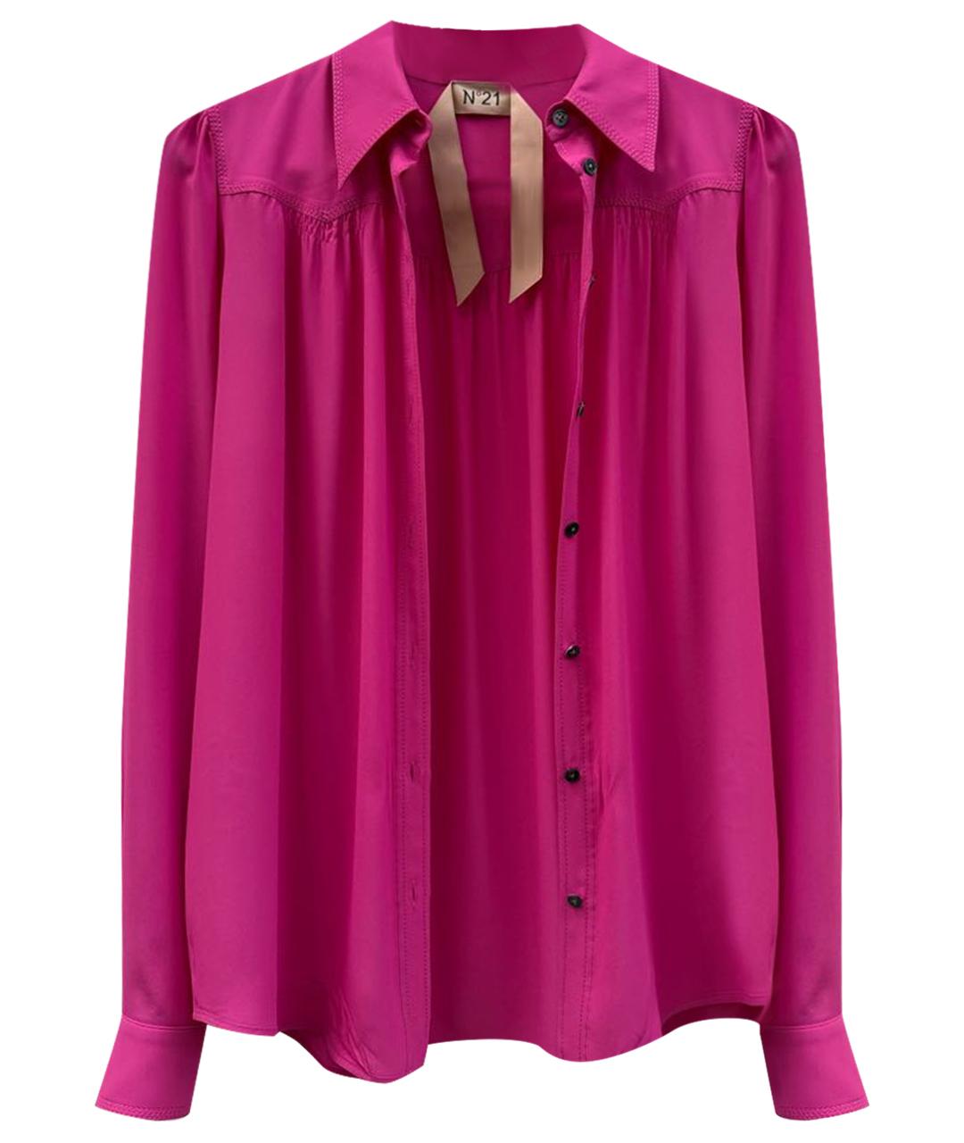 NO. 21 Фуксия шелковая блузы, фото 1
