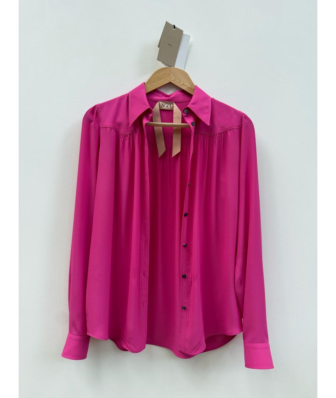 NO. 21 Фуксия шелковая блузы, фото 7