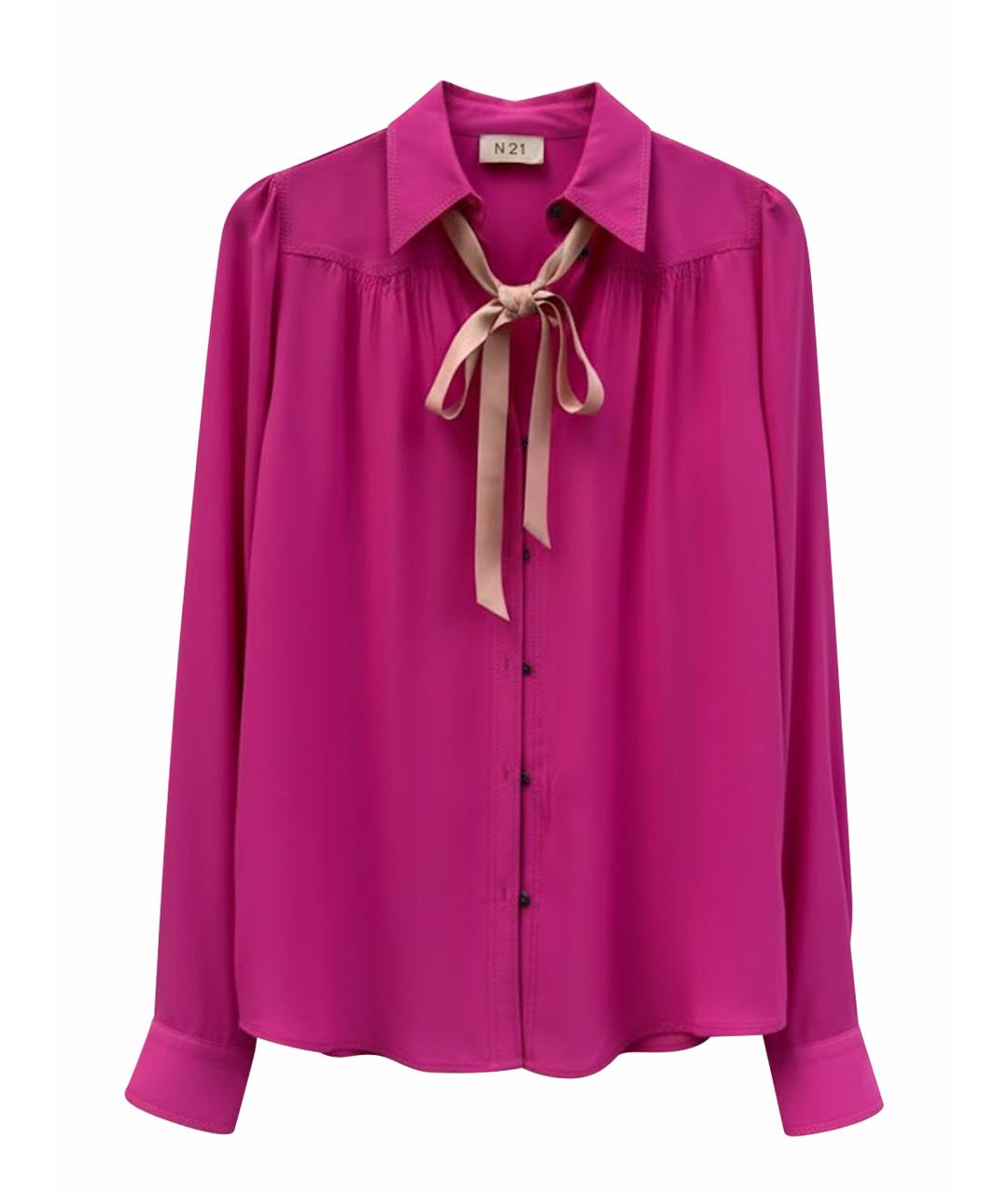 NO. 21 Фуксия шелковая блузы, фото 1