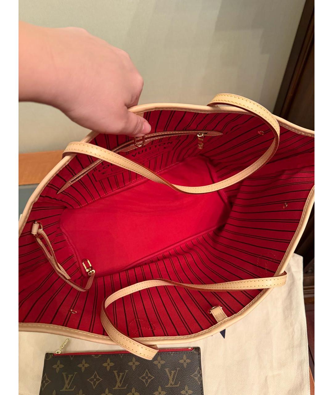 LOUIS VUITTON Коричневая сумка тоут, фото 3