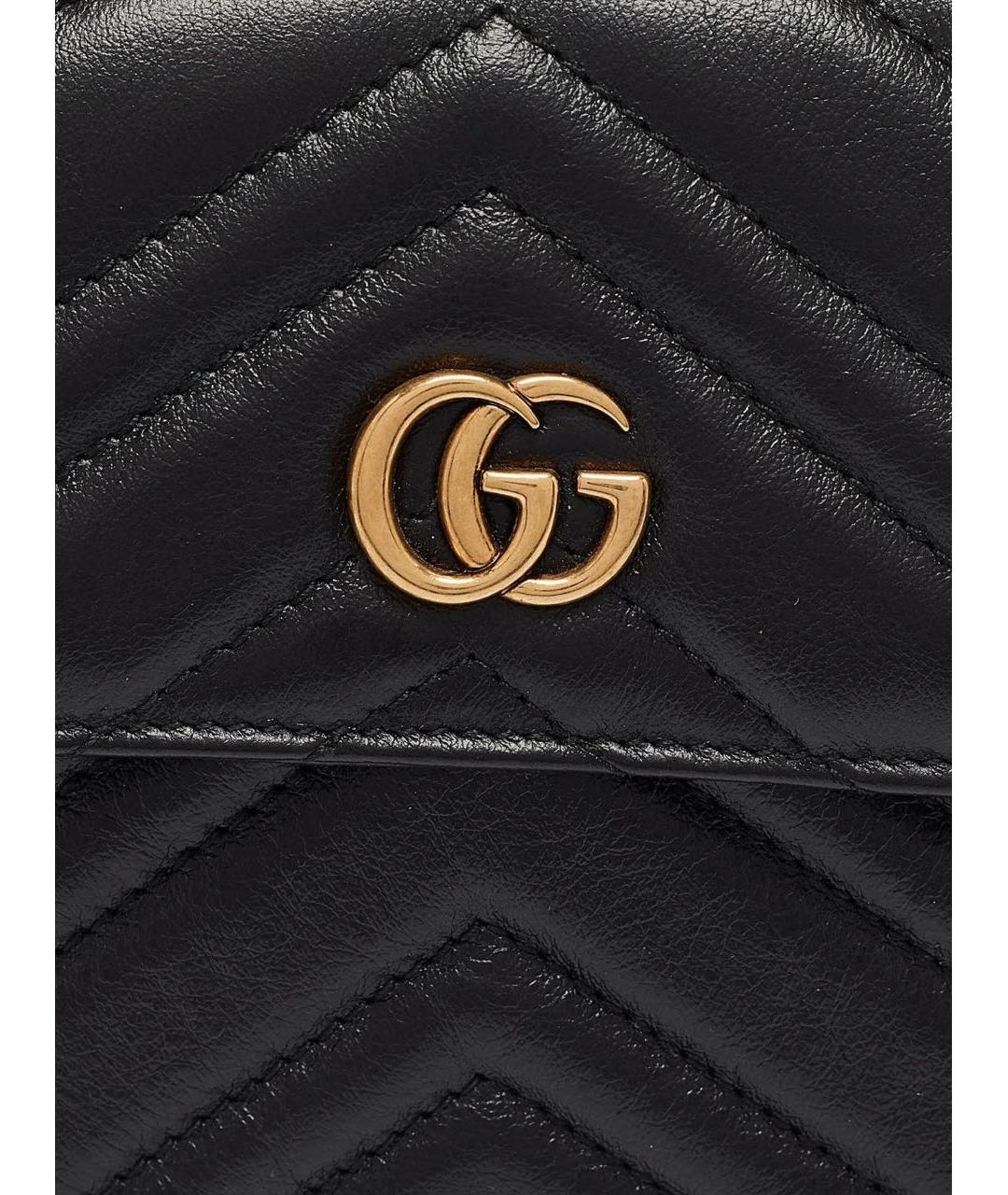 GUCCI Черная кожаная поясная сумка, фото 3