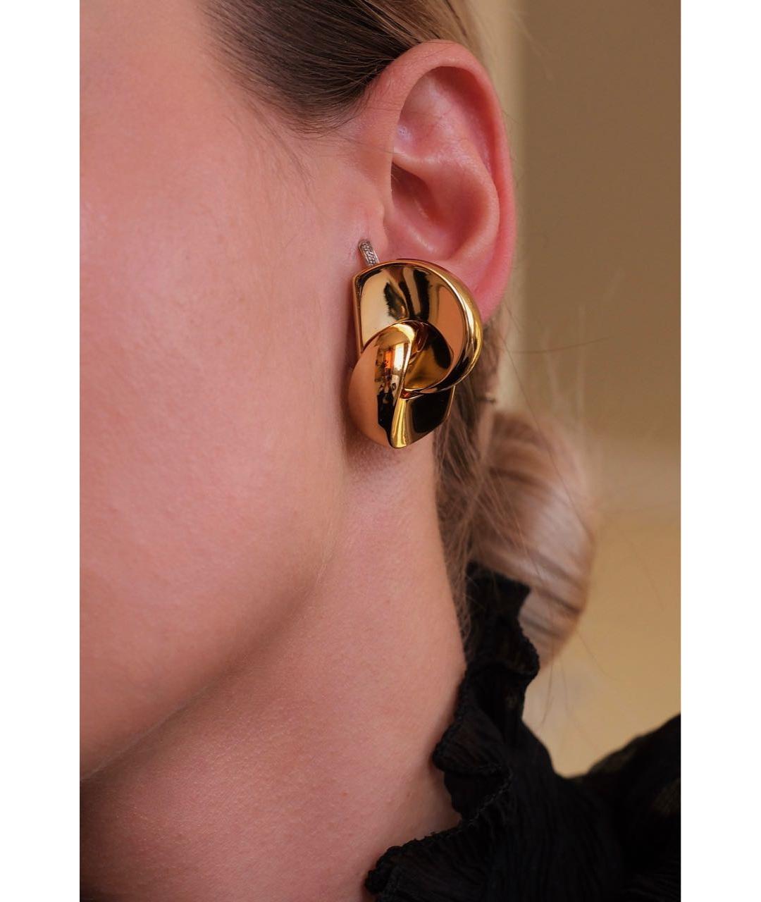 CHRISTIAN DIOR Золотые металлические клипсы, фото 6