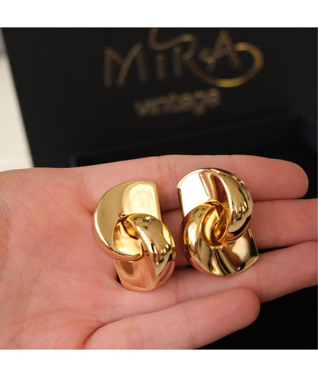 CHRISTIAN DIOR Золотые металлические клипсы, фото 5