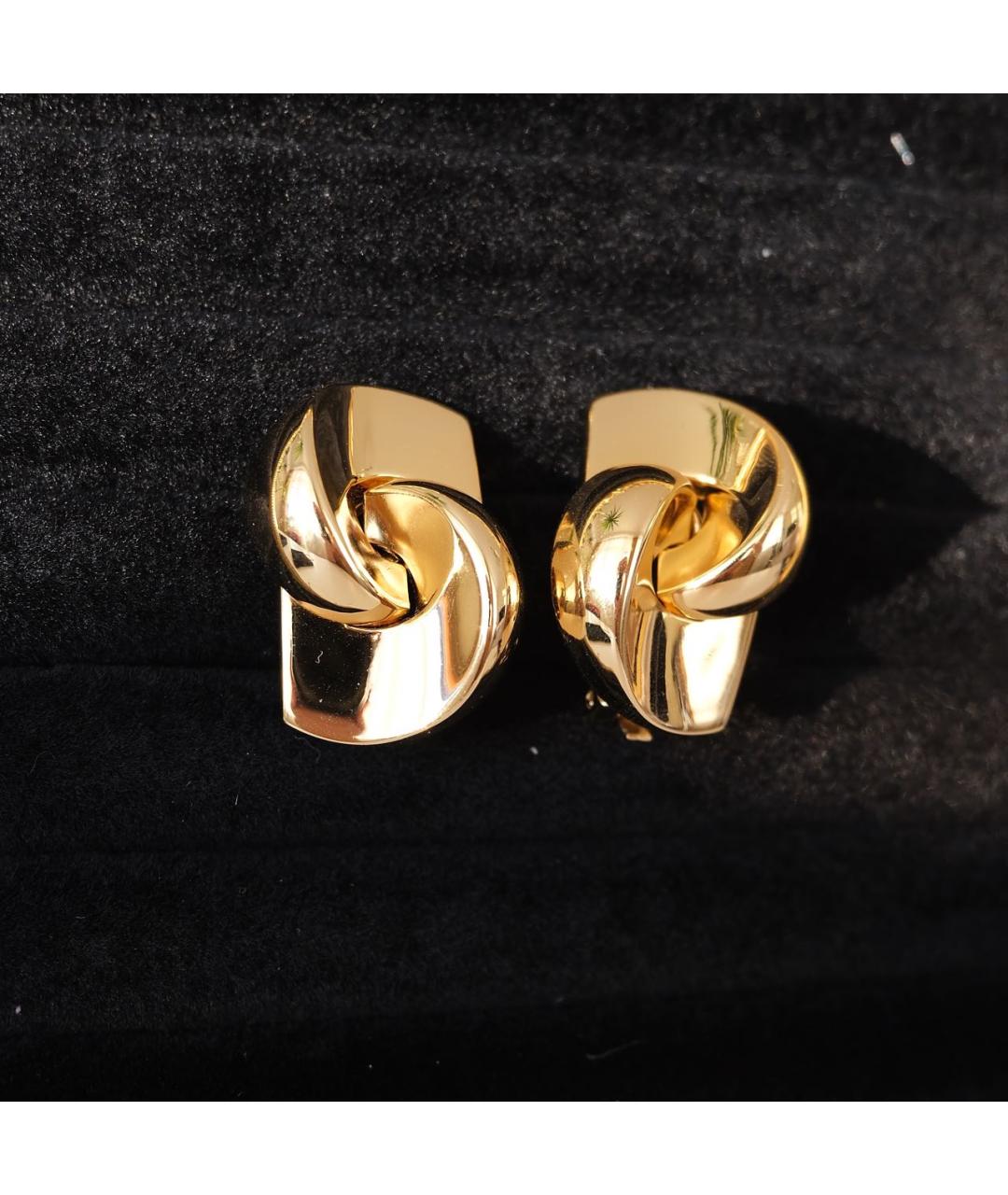 CHRISTIAN DIOR Золотые металлические клипсы, фото 2