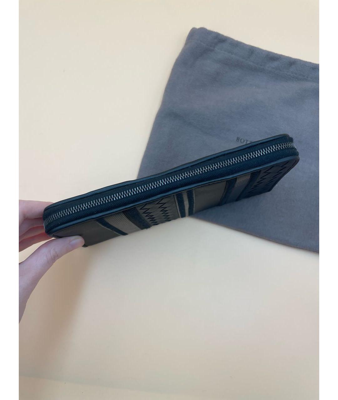 BOTTEGA VENETA Черный кожаный кошелек, фото 2