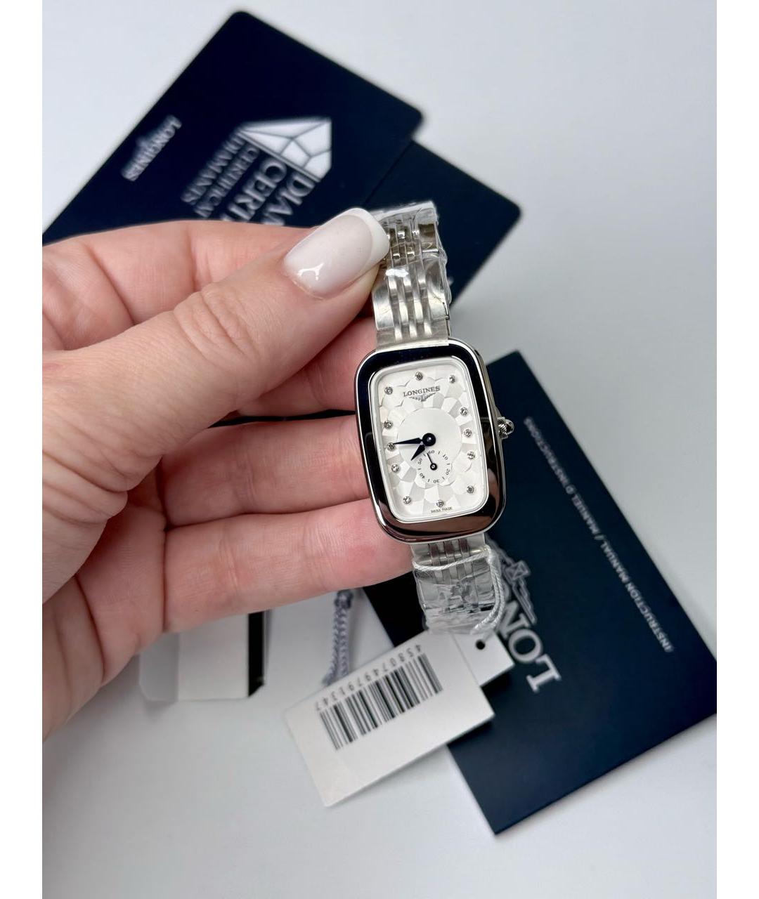 LONGINES Серебряные металлические часы, фото 3