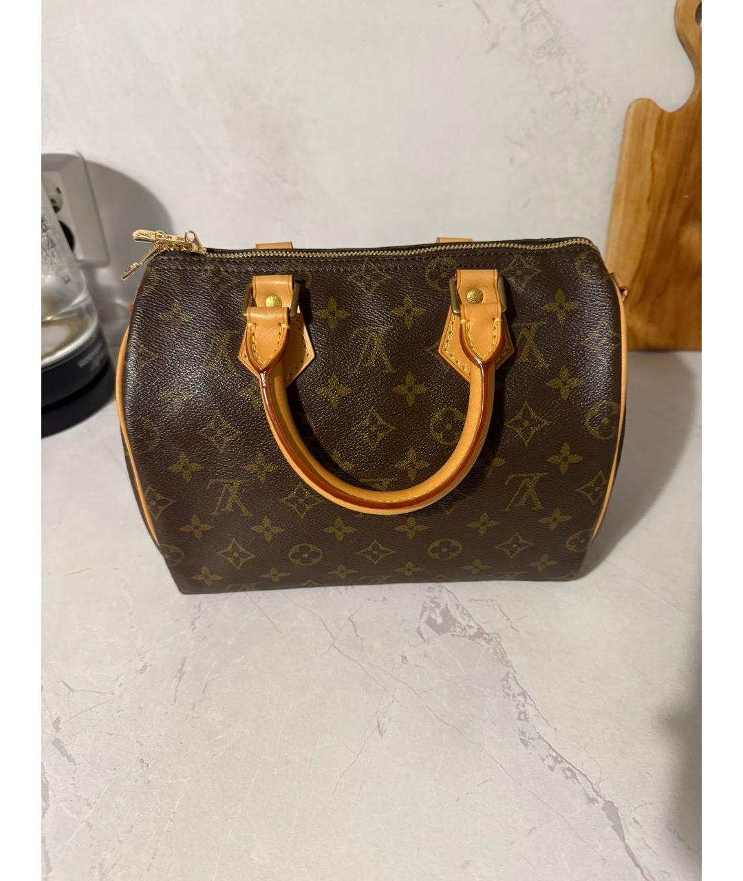 LOUIS VUITTON Коричневая сумка с короткими ручками, фото 6