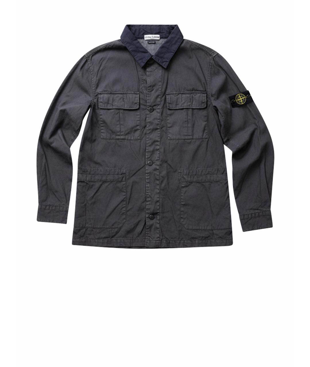 STONE ISLAND Черная хлопковая кэжуал рубашка, фото 1