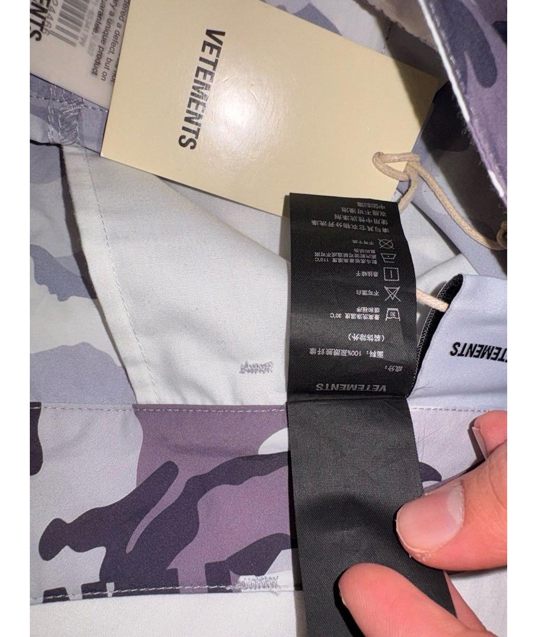 VETEMENTS Серые полиэстеровые шорты, фото 5