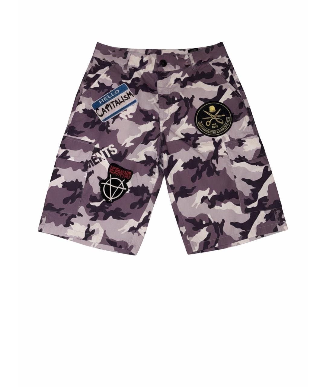 VETEMENTS Серые полиэстеровые шорты, фото 1