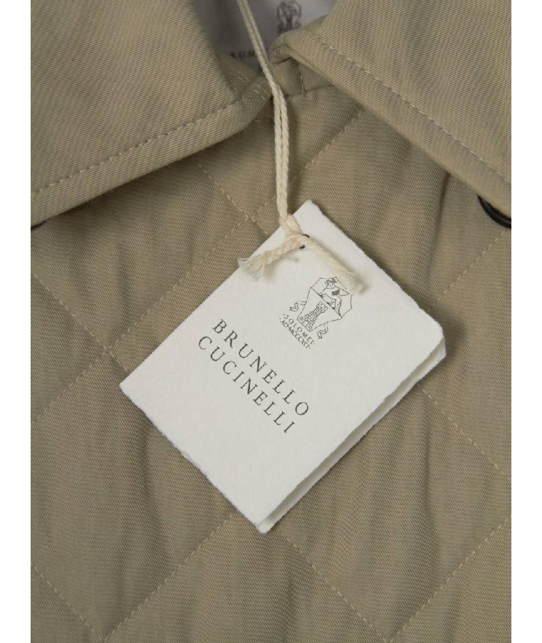 BRUNELLO CUCINELLI Бежевый хлопковый жилет, фото 4